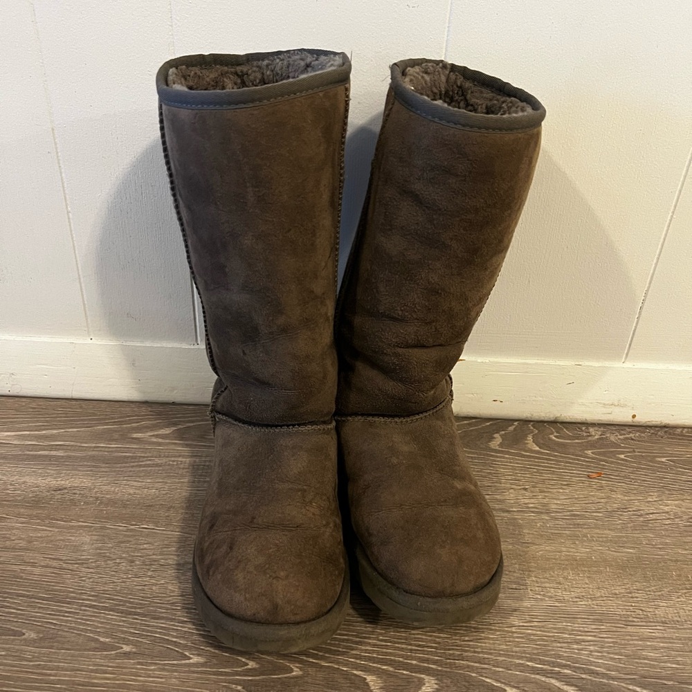 Grey Tall Ugg Boots. Size 8